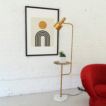 Load image into Gallery viewer, Janae Gold and Marble Table Floor Lamp

