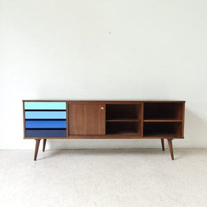 Ombré Media Console in Blue