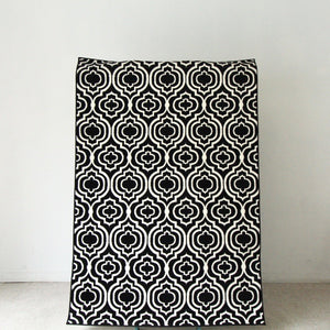 Moroccan Black and White Modern Rug