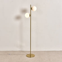 Load image into Gallery viewer, Brass Double Globe Floor Lamp
