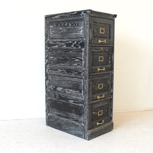 Antique Cerused Filing Cabinet