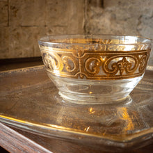 Load image into Gallery viewer, Glass &amp; Gold Cup and Serving Tray
