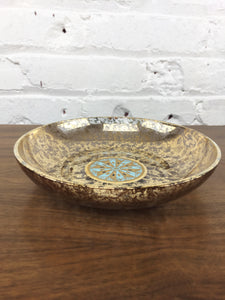 Gold Leaf Shallow Bowl