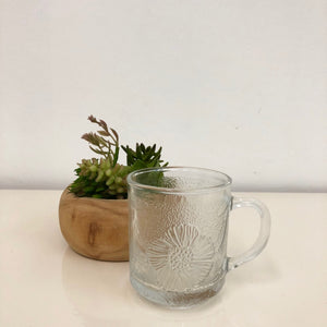 Embossed Glass Flower Power Cup