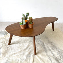 Load image into Gallery viewer, Walnut Boomerang Coffee Table
