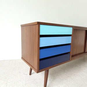 Ombré Media Console in Blue