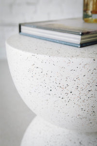 Speckled Terrazzo Fiberglass Side Table/End Table