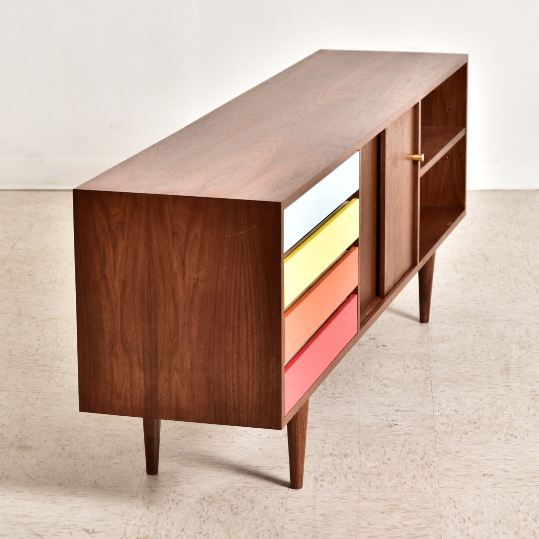 Ombré Media Console in Rainbow – Sunbeam Vintage