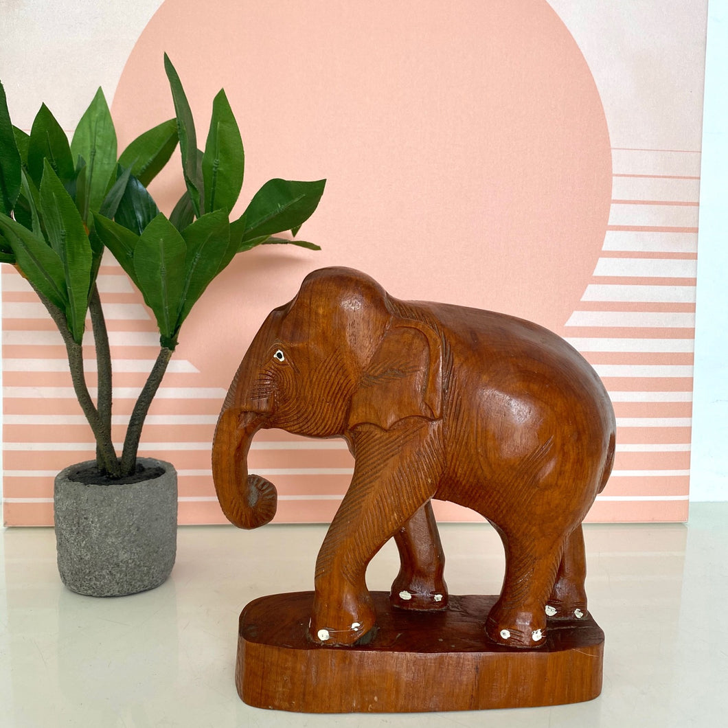 Baby wood carved elephant