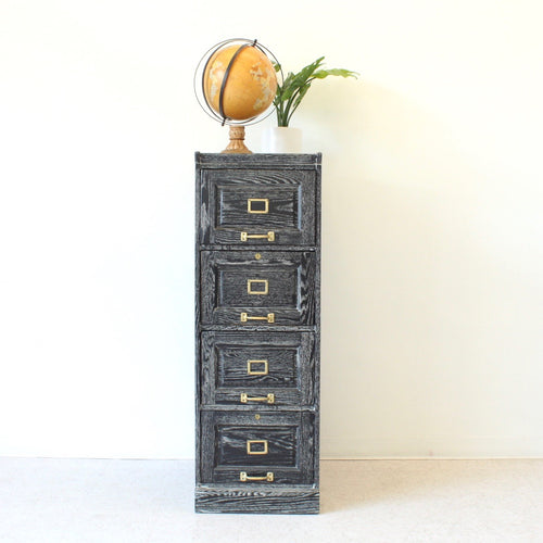 Antique Cerused Filing Cabinet