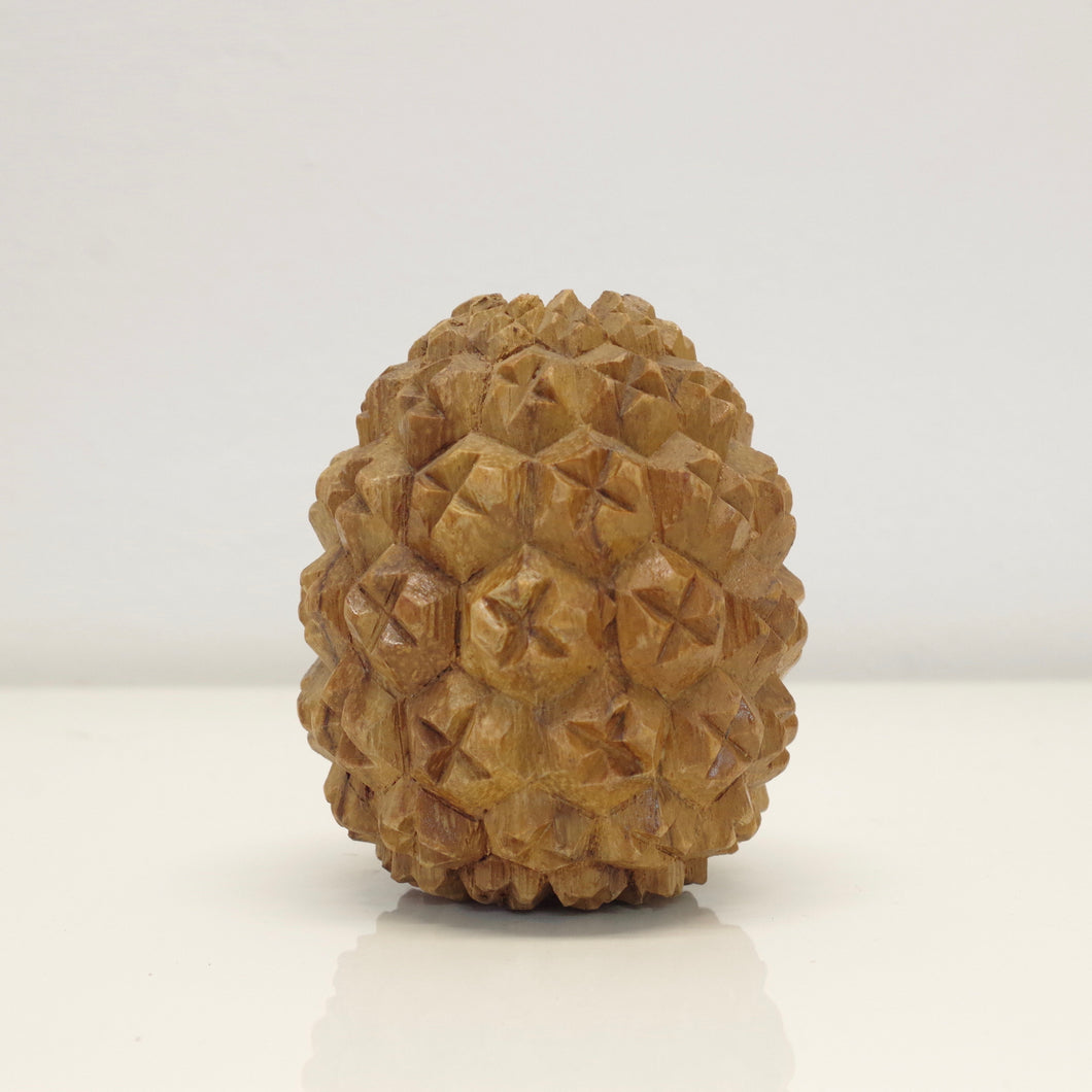 Wood Pinecone Candle Holder