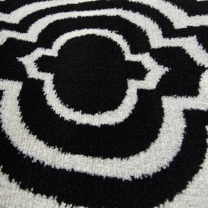 Moroccan Black and White Modern Rug