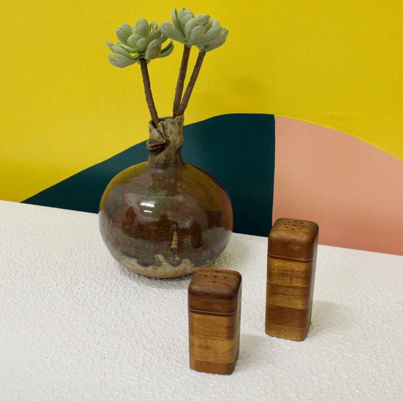 Wood Inlay  Salt and Pepper