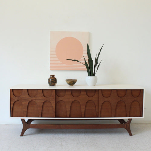 White Scandinavian Credenza Sideboard Sunbeam Exclusive