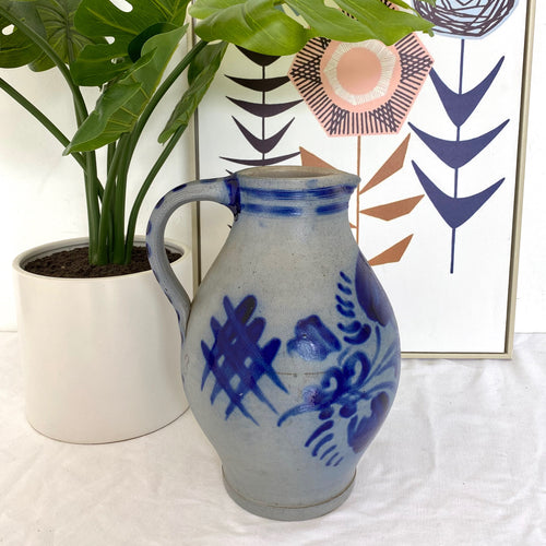 Hand-Painted Antique Pottery Jug