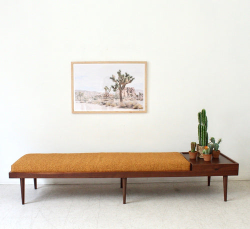 Walnut Long Bench Customizable Size and Color