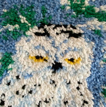 Load image into Gallery viewer, Fiber Art Owl Blue, Vintage
