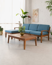Load image into Gallery viewer, Acacia Blue Modern Outdoor Sectional with Coffee Table

