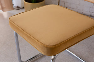 Blonde Cantilever Chair yellow Seat