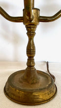 Load image into Gallery viewer, Dual headed Vintage lamp with brass Patina
