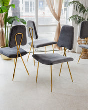 Load image into Gallery viewer, Zina Accent Chair in Grey Velvet

