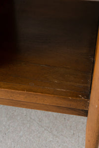Vintage Rolling Bar Cabinet with Shelves