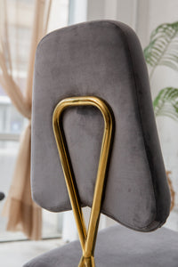 Zina Accent Chair in Grey Velvet
