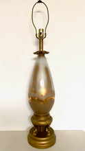 Load image into Gallery viewer, Single vintage glass / gold lamp
