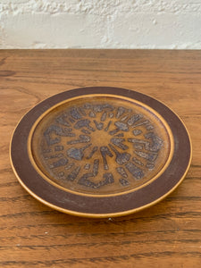 1960's Native Funky Brown Plate