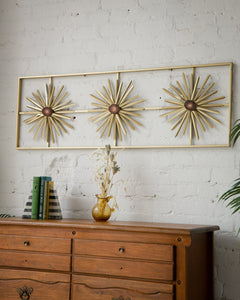 Retro Gold Daisy Wall Hanging