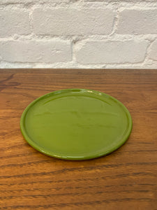 Avocado Green Enamel Plate
