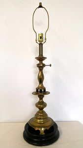 Single exquisite vintage brass lamp