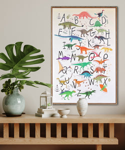 Dinosaur Alphabet, Print Framed