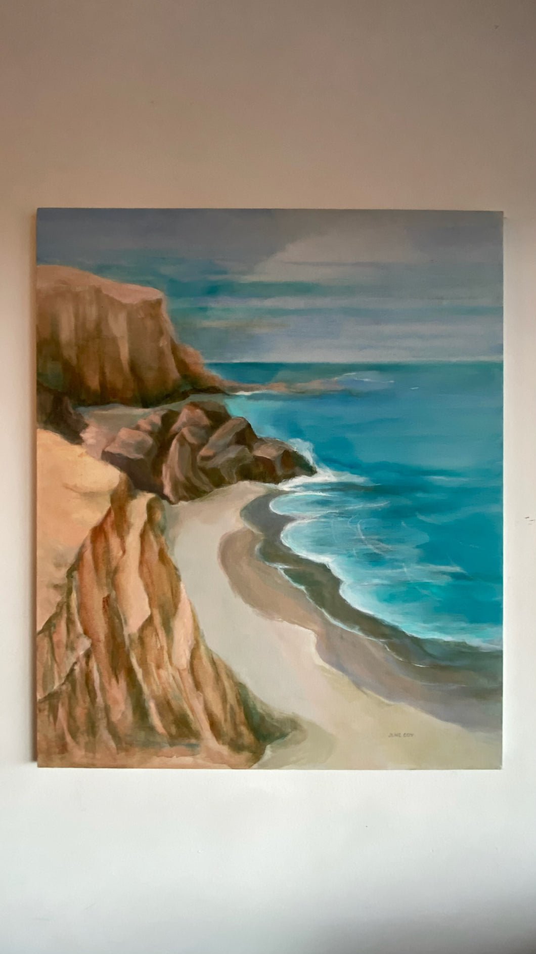 Seaside, Painting by June Coy