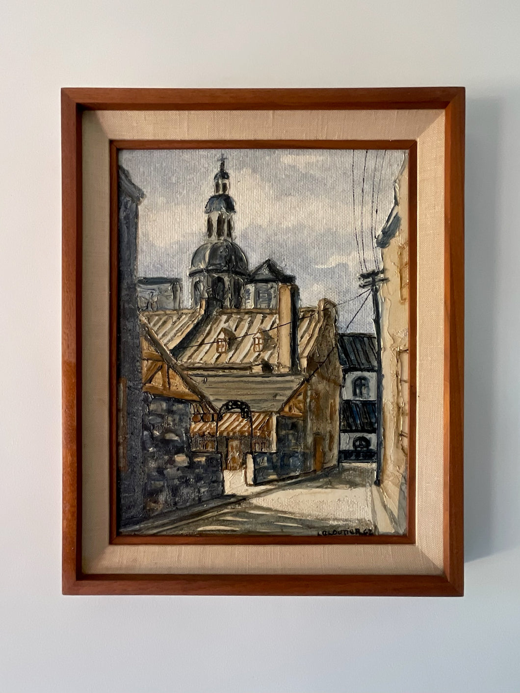 Stroll Through the Town, Painting Framed