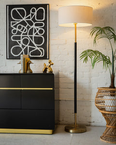 Mid Century Style Brass Floor Lamp
