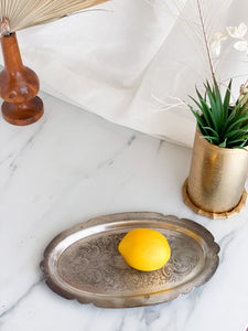Silver Embossed Tray