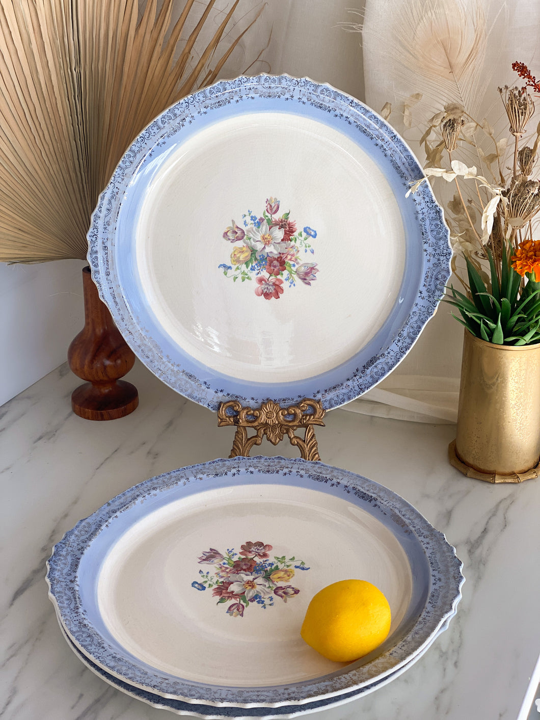 Blue China Ornate Plate
