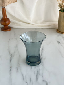 Vintage Short Smoke Glass Vase
