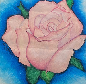 Rose in Pastel, Framed