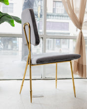 Load image into Gallery viewer, Zina Accent Chair in Grey Velvet
