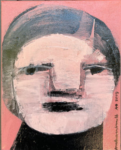 Pink Portrait, Painting on Canvas