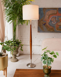 Mindy Cigar Floor Lamp with Silver Base