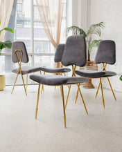 Load image into Gallery viewer, Zina Accent Chair in Grey Velvet
