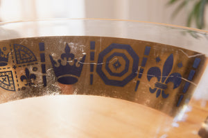 Vintage Royal Gold Rim Glass Bowl