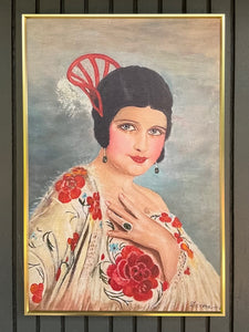 Miss Kat, Print on Canvas Framed