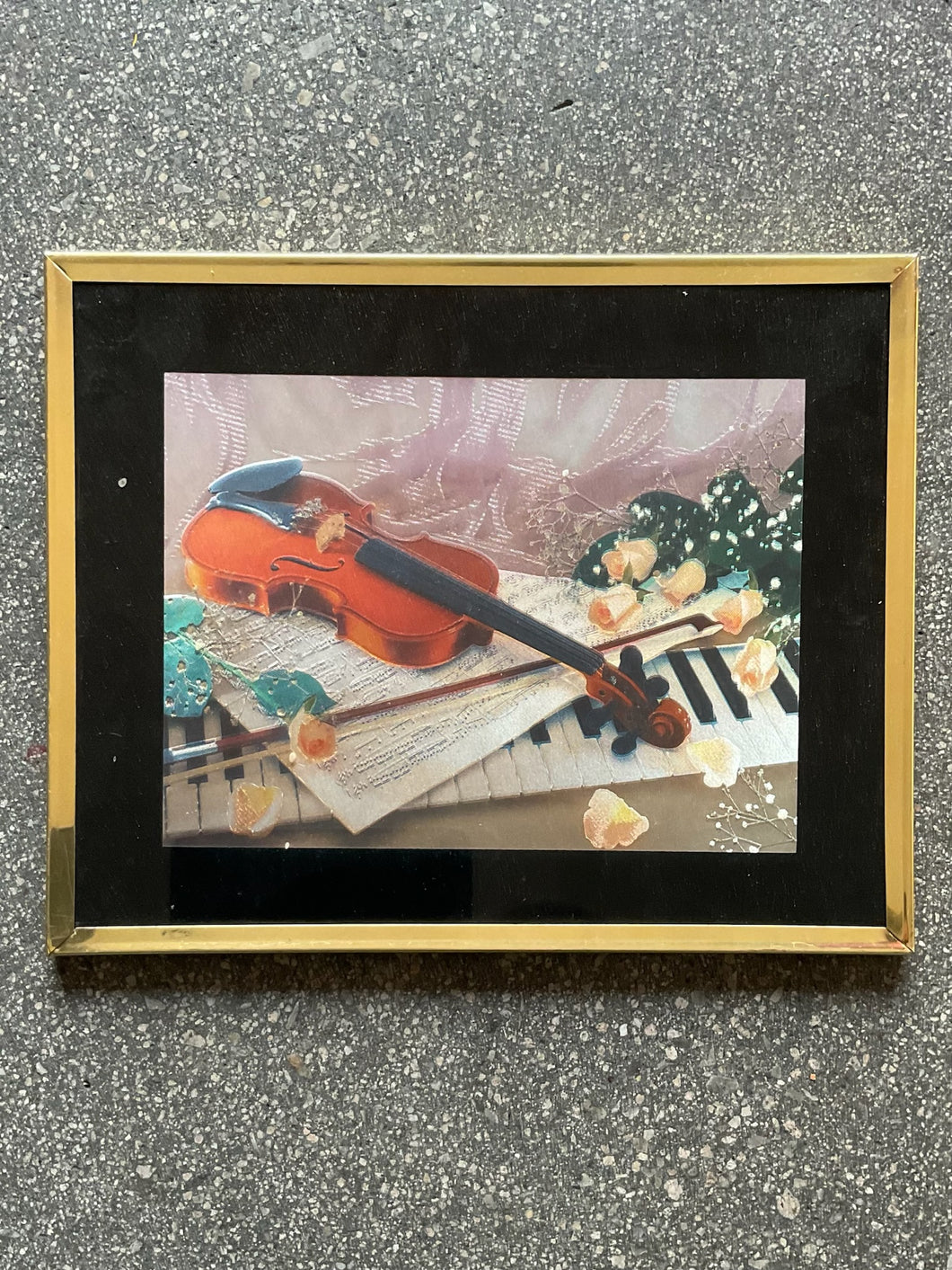 Violin and Piano Foil Art, Framed