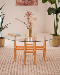 Peach Bamboo Regency Coffee Table
