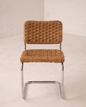 Load image into Gallery viewer, Vintage Tubular Chrome Dining Chair with Woven Back Rest and Seat
