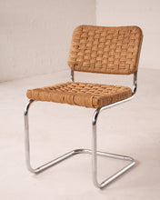 Load image into Gallery viewer, Vintage Tubular Chrome Dining Chair with Woven Back Rest and Seat
